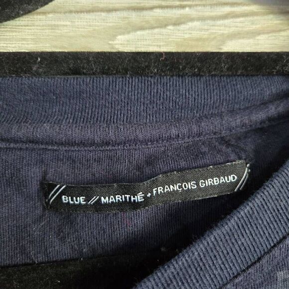 Marithe Francois Girbaud Blue Shirt Mens SZ 2X Short Sleeve Raised Logo - Picture 2 of 6